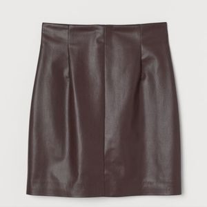 Faux Leather Skirt H&M